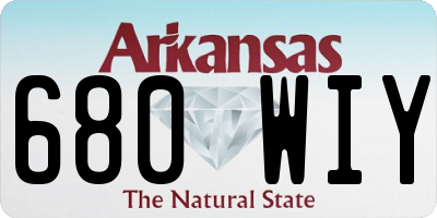 AR license plate 680WIY