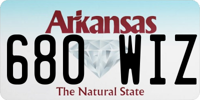 AR license plate 680WIZ