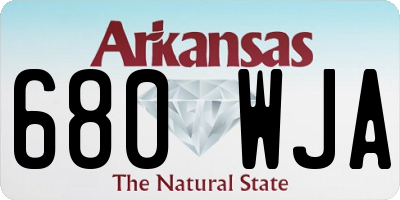 AR license plate 680WJA