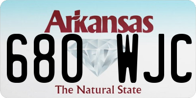 AR license plate 680WJC