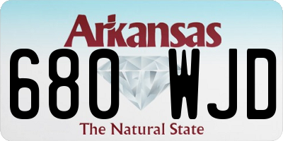 AR license plate 680WJD