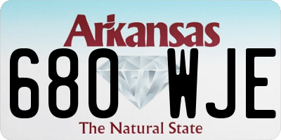 AR license plate 680WJE