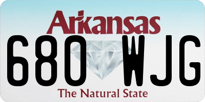 AR license plate 680WJG