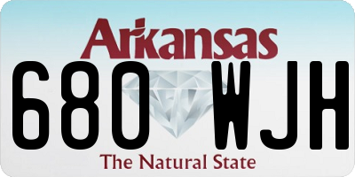 AR license plate 680WJH
