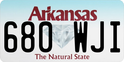 AR license plate 680WJI