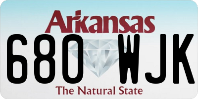 AR license plate 680WJK