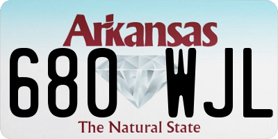 AR license plate 680WJL