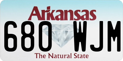 AR license plate 680WJM