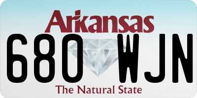 AR license plate 680WJN