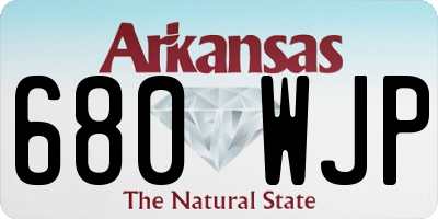 AR license plate 680WJP