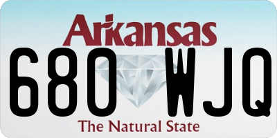 AR license plate 680WJQ
