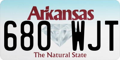 AR license plate 680WJT