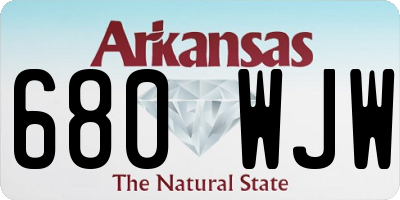 AR license plate 680WJW