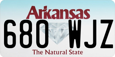 AR license plate 680WJZ