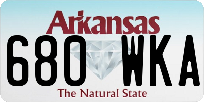 AR license plate 680WKA