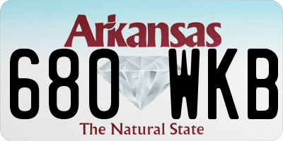 AR license plate 680WKB