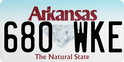 AR license plate 680WKE