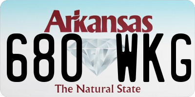 AR license plate 680WKG