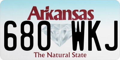 AR license plate 680WKJ