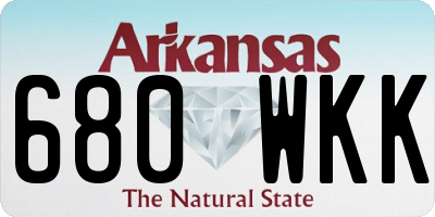 AR license plate 680WKK