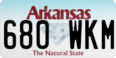 AR license plate 680WKM