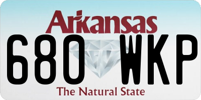 AR license plate 680WKP