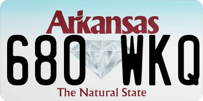 AR license plate 680WKQ