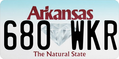 AR license plate 680WKR