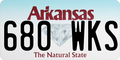 AR license plate 680WKS