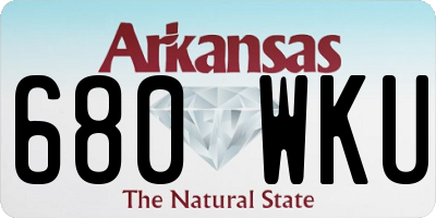 AR license plate 680WKU