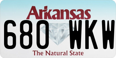 AR license plate 680WKW