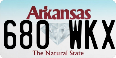 AR license plate 680WKX