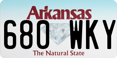 AR license plate 680WKY