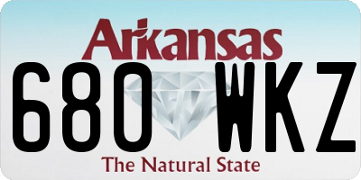 AR license plate 680WKZ