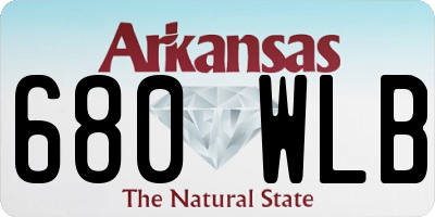 AR license plate 680WLB