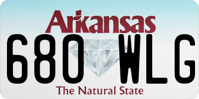 AR license plate 680WLG