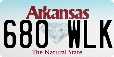 AR license plate 680WLK