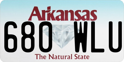 AR license plate 680WLU