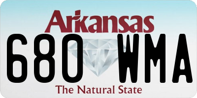 AR license plate 680WMA