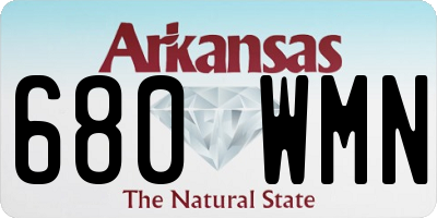 AR license plate 680WMN