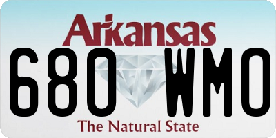 AR license plate 680WMO