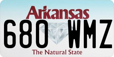 AR license plate 680WMZ