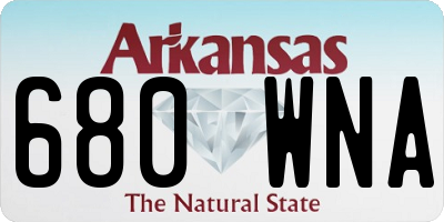 AR license plate 680WNA
