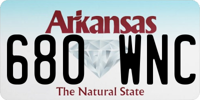 AR license plate 680WNC