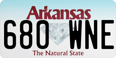 AR license plate 680WNE