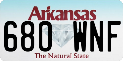 AR license plate 680WNF