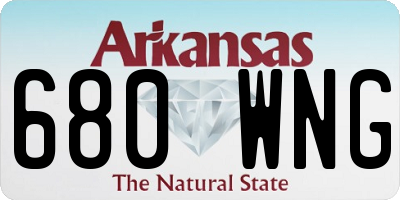AR license plate 680WNG