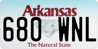 AR license plate 680WNL