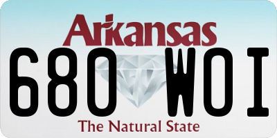 AR license plate 680WOI