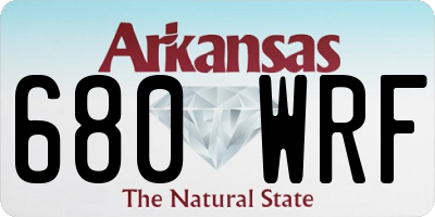 AR license plate 680WRF